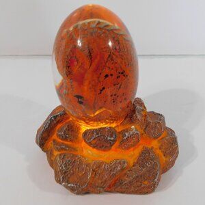Crystal lava Resin Glowing Orange Baby Dinosaur Egg Transparent Luminous